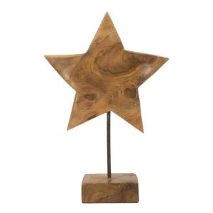 Escultura de madera marrón cm 28x12x42