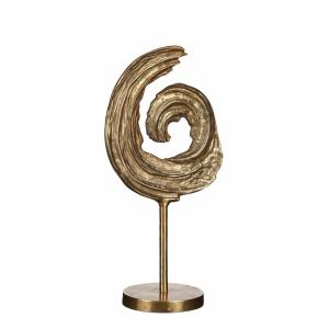 Escultura sobre base de aluminio dorado alt. 46
