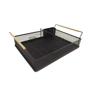 Escurreplatos de metal negro 53,5 x 38 x 15 cm