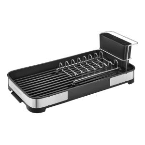 Escurreplatos pequeño de acero inoxidable de color plata y…