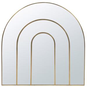 Espejo arcoíris de latón dorado 30x30 cm