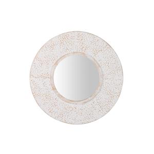 Espejo beige de madera 85x8x85cm