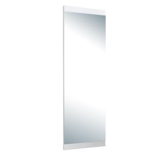 Espejo con borde de madera blanco 120x40x2,2 cm