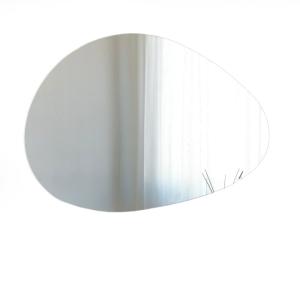 Espejo con borde de madera blanco 90x60x1,2 cm