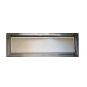 Espejo con borde de madera plata 120x40x2,2 cm
