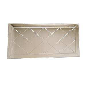 Espejo con borde de madera plata 130x65x2,2 cm
