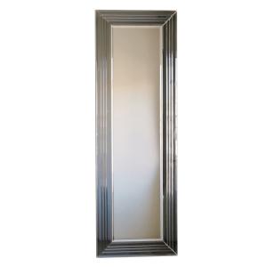 Espejo con borde de madera plata 40x120 cm