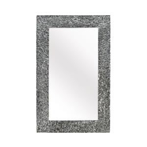 Espejo con marco de aluminio con relieve en forma de salpic…