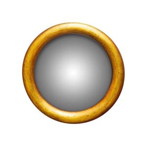 Espejo convexo de resina dorada