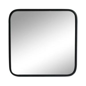 Espejo cuadrado de metal negro 45x45