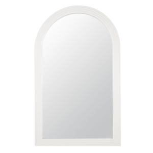 Espejo de arco grande de madera de paulonia blanca, 110x179…