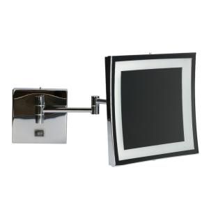 Espejo de aumento acero blanco 35x34x22 cm