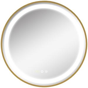 Espejo de baño 60x60x4 cm oro
