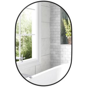 Espejo de baño 60x90x3 cm negro