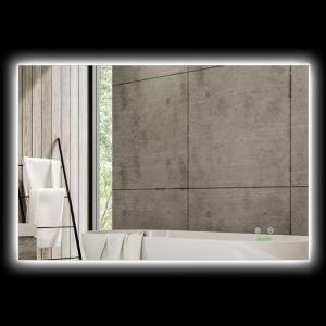 Espejo de baño 90x60x3.2 cm plata