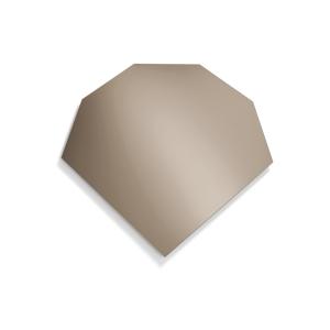 Espejo de bronce con forma, 150 x 140 cm de alto