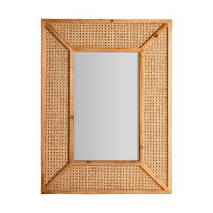 Espejo, de hierro, en color marrón, de 60x4x80cm