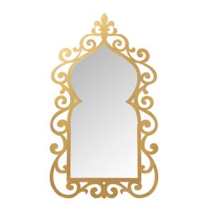 Espejo de hierro en color oro de 54x2x100cm