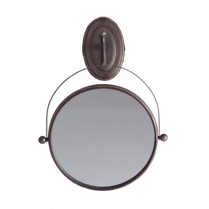 Espejo, de hierro, en color plata, de 35x12x50cm