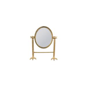 Espejo de latón dorado