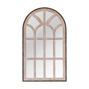 Espejo de madera beige