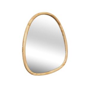 Espejo de madera de abeto decorativo de pared, 75cm, natural