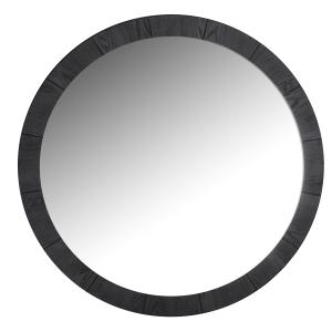 Espejo de madera de abeto en color negro de 103x8x103cm