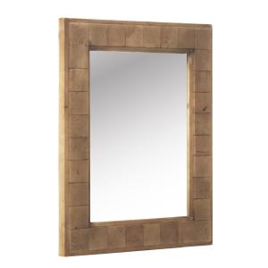 Espejo de madera de bloques