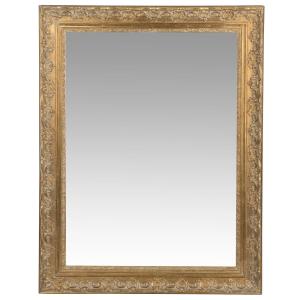 Espejo de madera de paulonia dorado 70x90