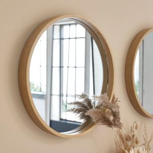 Espejo de madera de roble maciza