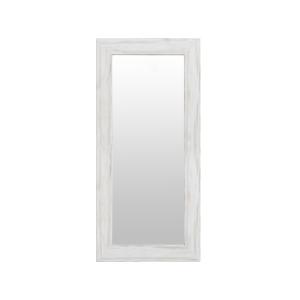 Espejo de madera decapado blanco de 60x80cm