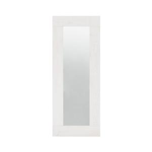 Espejo de madera maciza tono blanco de 65x165cm