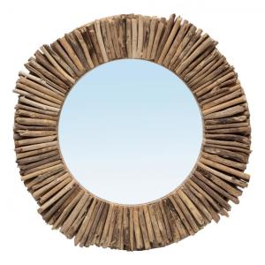Espejo de madera natural d60