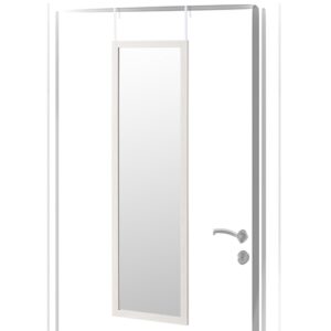 Espejo de madera para puerta  blanco