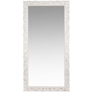 Espejo de mango tallado blanco 90x180