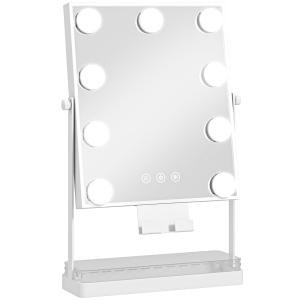 Espejo de maquillaje 28.6x8x41 cm blanco