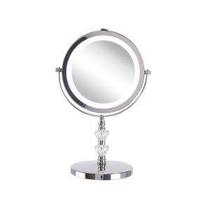 Espejo de maquillaje en metal plateado 31x20
