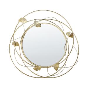 Espejo de metal dorado 45x47