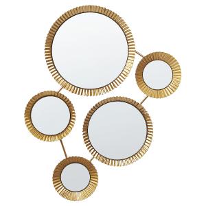 Espejo de metal dorado 55x36