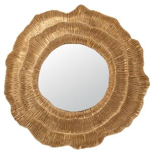 Espejo de metal dorado D90 cm