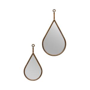 Espejo de metal dorado ( Juego de 2 )