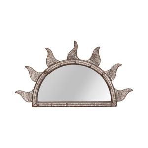 Espejo de metal marrón