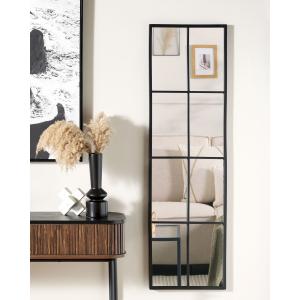 Espejo de metal negro 132x38