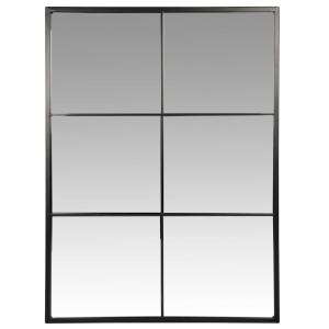 Espejo de metal negro 60x80
