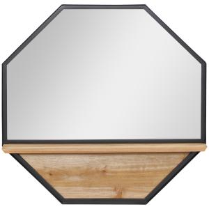Espejo de pared 61x8.4x61 cm negro