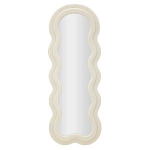 Espejo de pared bouclè crema cm 60x4x160