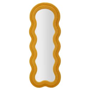 Espejo de pared bouclè mostaza cm 60x4x160