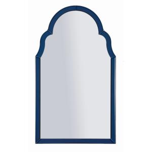 Espejo de pared con marco de cristal azul 47x1x80 cm