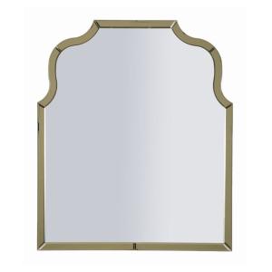 Espejo de pared con marco de cristal dorado