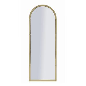 Espejo de pared con marco de cristal dorado 55x2x150 cm
